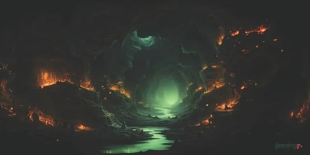 The Gaming Mat Company Single Player MTG Playmat & Mouse Pad – 28" x 14" Candlelight Cavern Gaming Mouse Pad Compatible with Magic: The Gathering playmats, MTG Cards, TCG Gaming mat