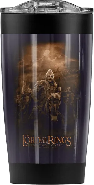 The Lord of the Rings Riders Of Rohan Stainless Steel Tumbler 20 oz Coffee Travel Mug/Cup, Vacuum Insulated & Double Wall with Leakproof Sliding Lid | Great for Hot Drinks and Cold Beverages