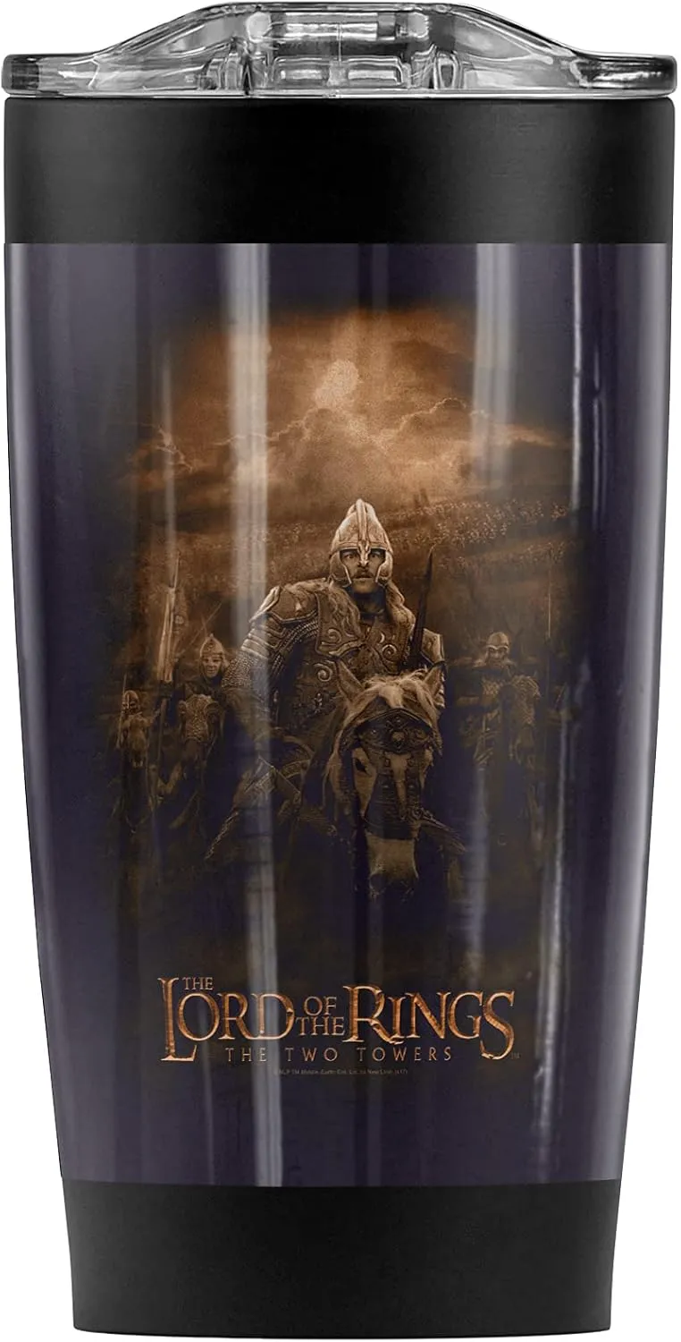 The Lord of the Rings Riders Of Rohan Stainless Steel Tumbler 20 oz Coffee Travel Mug/Cup, Vacuum Insulated & Double Wall with Leakproof Sliding Lid | Great for Hot Drinks and Cold Beverages