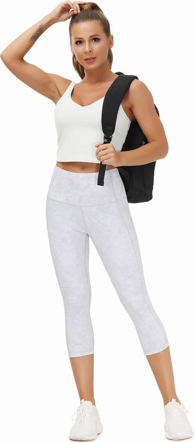 THE GYM PEOPLE Womens' Sports Bra Longline Wirefree Padded with Medium Support