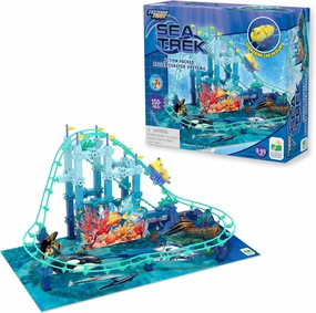 The Learning Journey International Techno Trax Sea Trek , Roller Coaster Building Kit, STEM Gift for Boys and Girls Age 8 , 150  pc Set