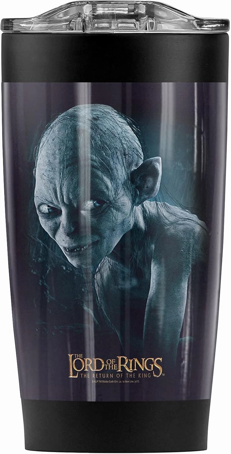 The Lord of the Rings Gollum Sneaking Stainless Steel Tumbler 20 oz Coffee Travel Mug/Cup, Vacuum Insulated & Double Wall with Leakproof Sliding Lid | Great for Hot Drinks and Cold Beverages