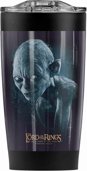 The Lord of the Rings Gollum Sneaking Stainless Steel Tumbler 20 oz Coffee Travel Mug/Cup, Vacuum Insulated & Double Wall with Leakproof Sliding Lid | Great for Hot Drinks and Cold Beverages