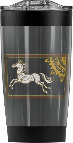 The Lord of The Rings Rohan Banner Stainless Steel Tumbler 20 oz Coffee Travel Mug/Cup, Vacuum Insulated & Double Wall with Leakproof Sliding Lid | Great for Hot Drinks and Cold Beverages