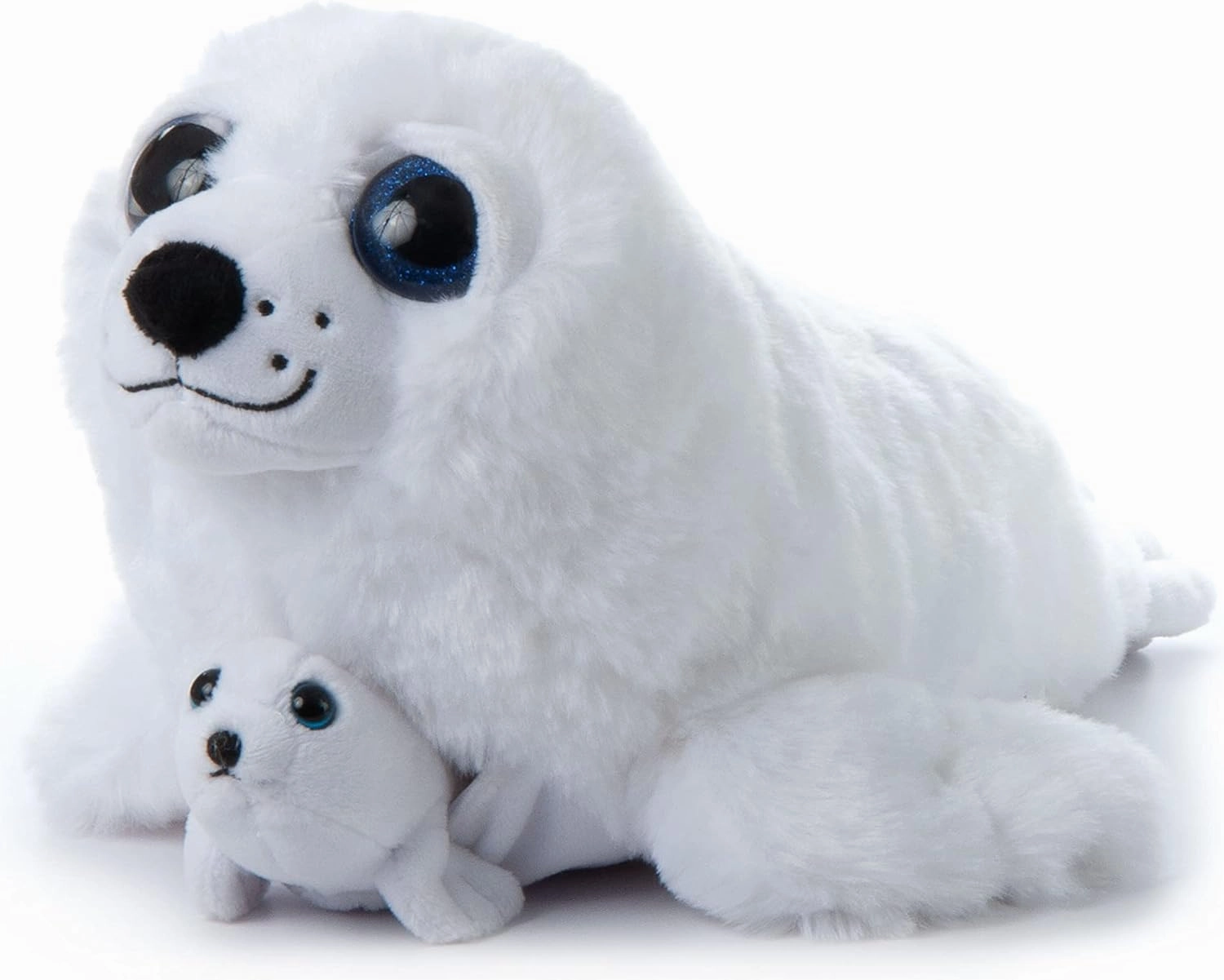 The Petting Zoo Mom and Baby Harp Seal Stuffed Animal, Gifts for Kids, Pocketz Ocean Animals, Harp Seal Plush Toy 14 inches