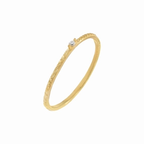 Thin CZ Stone Ring