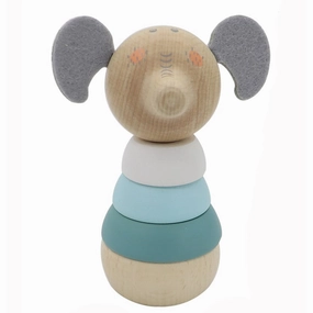 Toddlers Wooden Animal Stacking Tower - Elephant