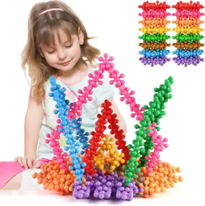 TOMYOU 400 Pieces Building Blocks Kids STEM Toys Educational Building Toys Discs Sets Interlocking Solid Plastic for Preschool Kids Boys and Girls Aged 3 , Safe Material Creativity