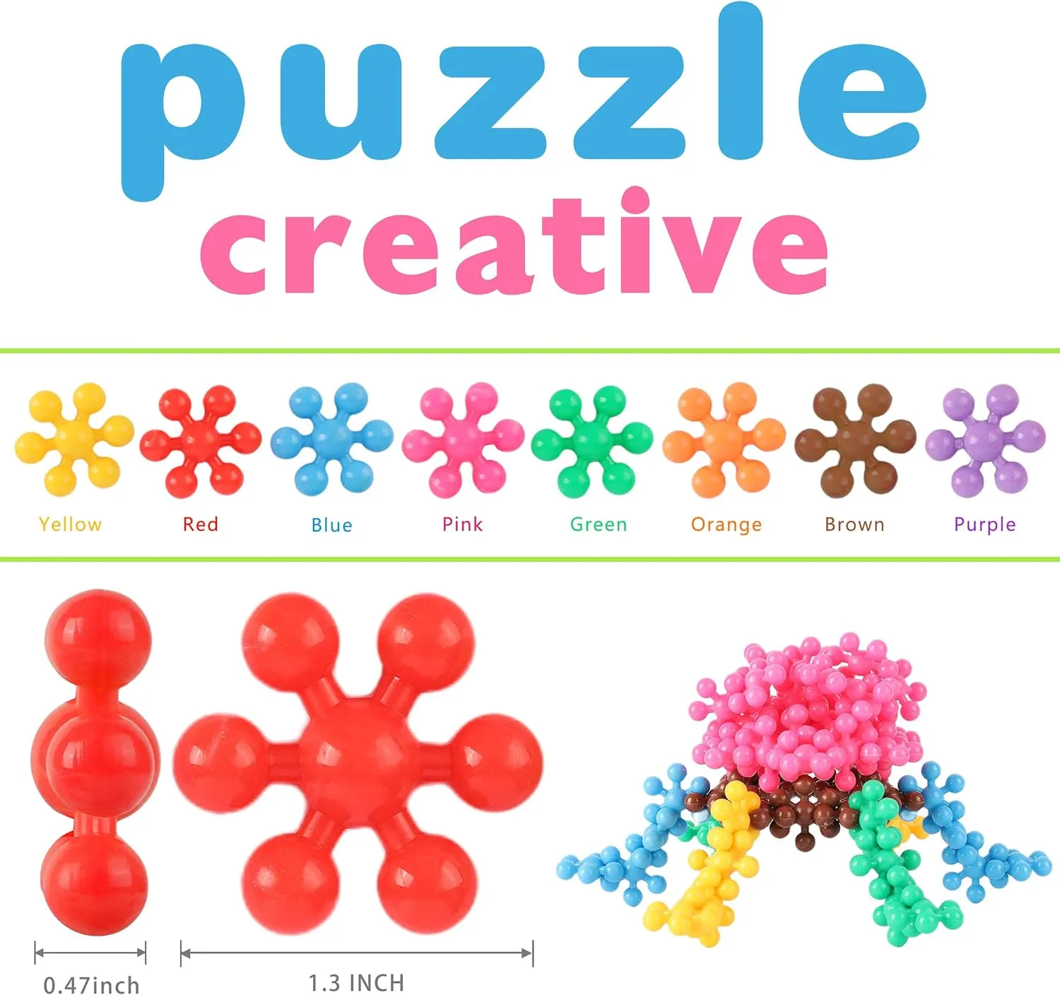 TOMYOU 400 Pieces Building Blocks Kids STEM Toys Educational Building Toys Discs Sets Interlocking Solid Plastic for Preschool Kids Boys and Girls Aged 3 , Safe Material Creativity