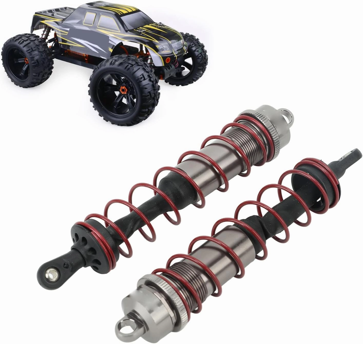 Topyond Aluminum Alloy Balance Shock Absorber, Wear-Resistant, Rapid Height Adjustment & Preload Tuning, Perfect Match for ZD Racing 1/8 RC Cars & More