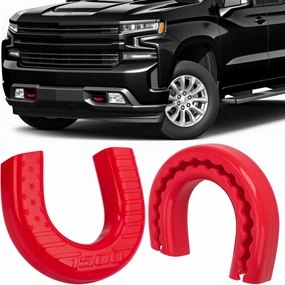 Tow Hook Covers Compatible with Chevy Silverado 1500 Accessories 2007-2025,Tow Hitch Cover-Hitch Covers for Trucks Fit for 2007-2025 Chevrolet Silverado 1500 Accessories (Red)