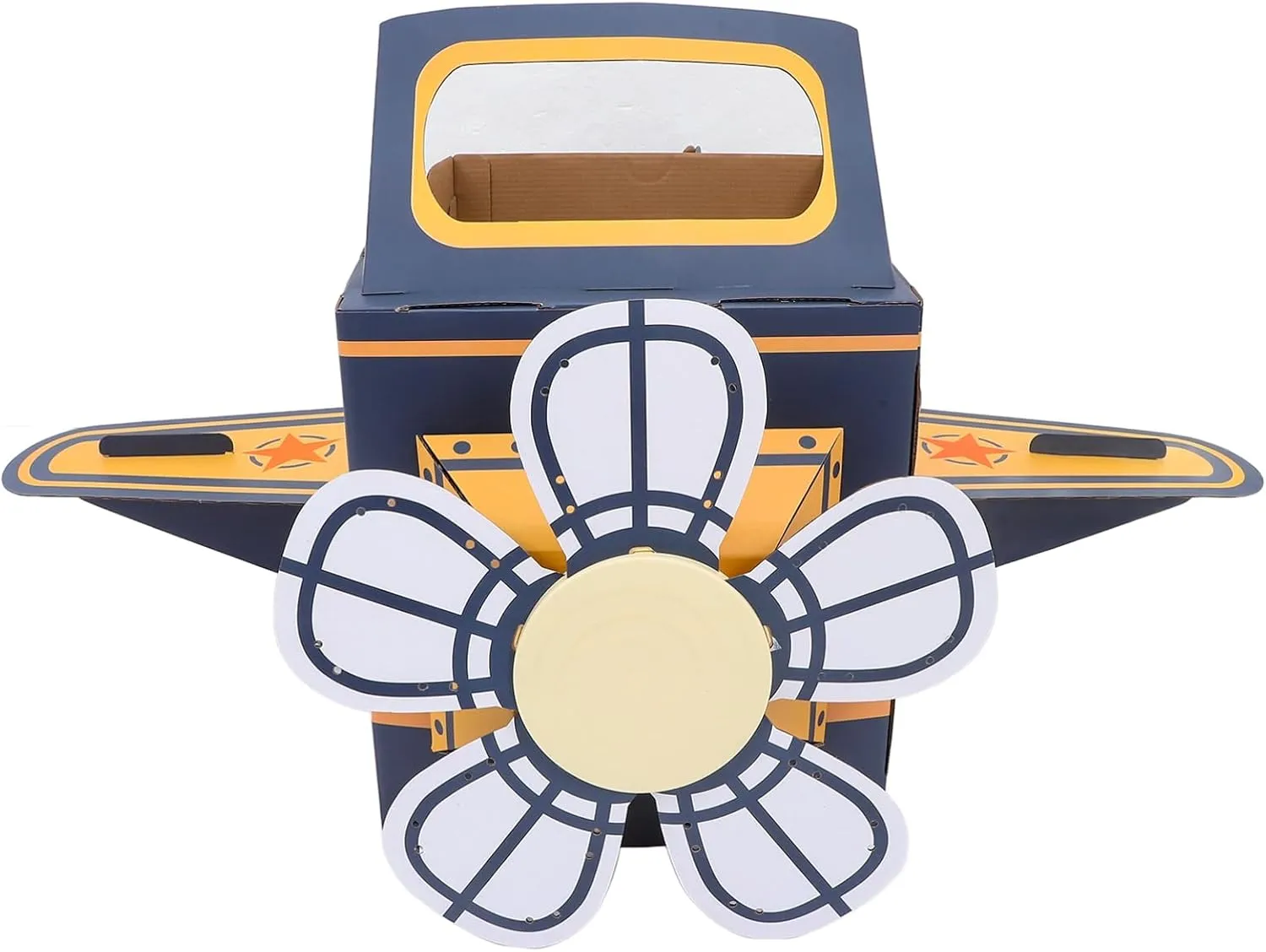 TOYANDONA Wearable Cardboard Airplane Toy Boy Outfit Dress Toddler Airplane Costume Cardboard Making Air Plane Interactive Toy DIY Aircraft (Blue)