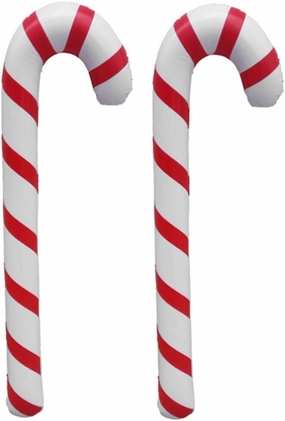 TOYANDONA Candy Balloons Cane Prop Candy Cane 3Pcs 87cm Christmas Inflatable Candy Canes Jumbo Inflatable Candy Canes Balloons Christmas Party Lawn Decorations (Red White) Cane Prop Candy