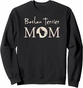 Trendy Boston Terrier Mom Cute Dog Lover Sweatshirt