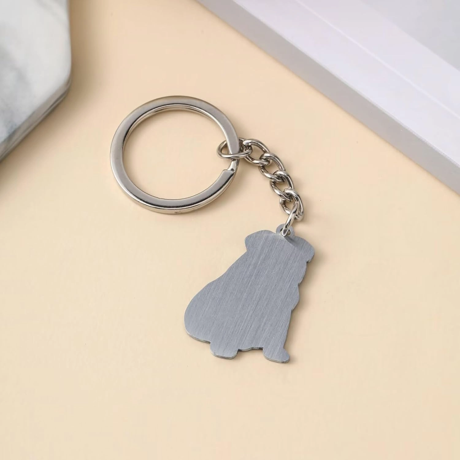Tuoxiukan Personalized Pet Keychain Custom Keychain with Picture Engraved Dog Animal Jewelry Pendant Gifts for Women