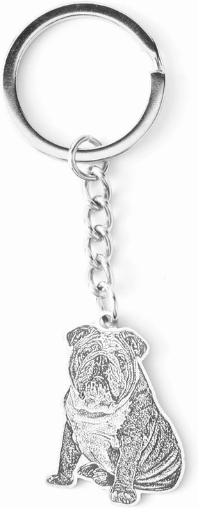 Tuoxiukan Personalized Pet Keychain Custom Keychain with Picture Engraved Dog Animal Jewelry Pendant Gifts for Women