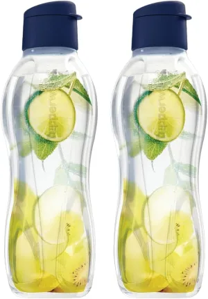 Tupperware Eco Bottle Set, Dishwasher Safe and BPA Free, 2 Bottles with Leak-Proof Caps (1 L / 34 oz)