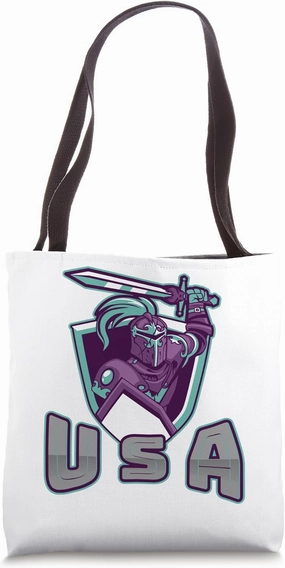 U S A Vigorous Knight Tote Bag