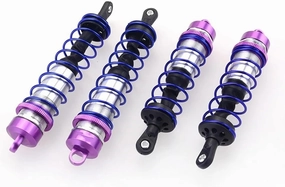 Upgrade parts 4Pcs RC Car Metal Shock Absorber 120mm 143mm Oil Filled Damper For 1/8 RC Car Racing Truck Parts(Color:1,Size:Front and rear)