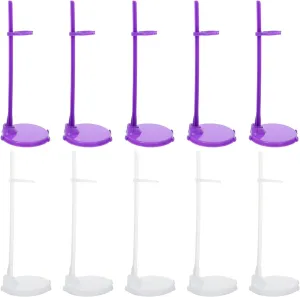 UPKOCH Doll Stands Display Holder, 20pcs Adjustable Action Figure Stand Plastic Doll Clip Racks Transparent Model Support Dolls Accessories