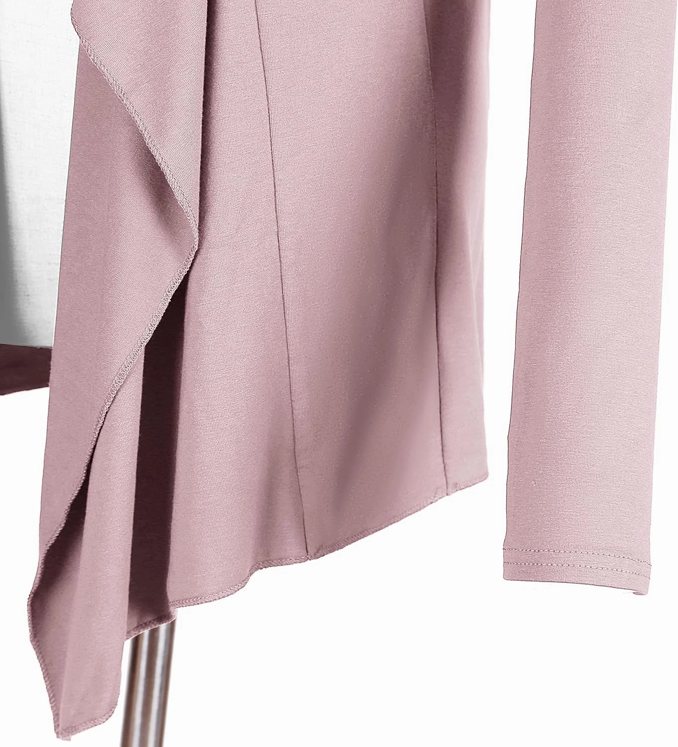 Urban CoCo Women's Drape Front Open Cardigan Long Sleeve Irregular Hem