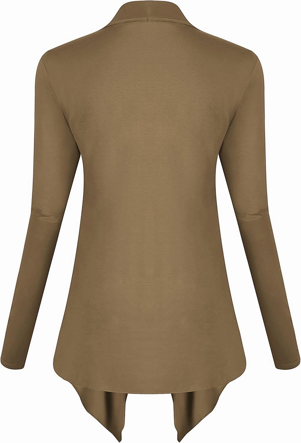 Urban CoCo Women's Drape Front Open Cardigan Long Sleeve Irregular Hem