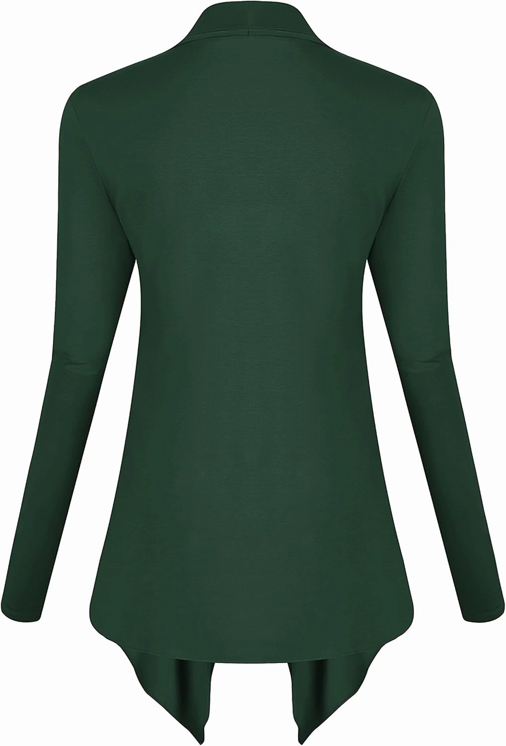 Urban CoCo Women's Drape Front Open Cardigan Long Sleeve Irregular Hem