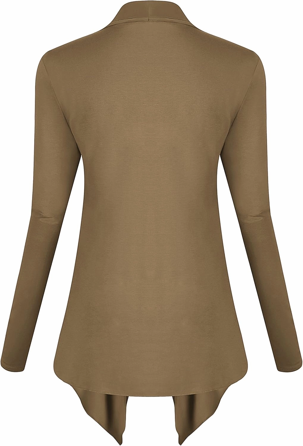 Urban CoCo Women's Drape Front Open Cardigan Long Sleeve Irregular Hem