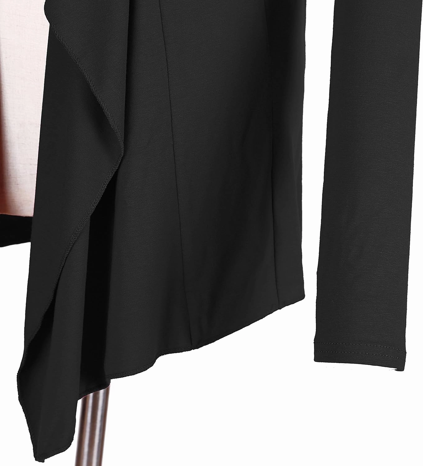 Urban CoCo Women's Drape Front Open Cardigan Long Sleeve Irregular Hem