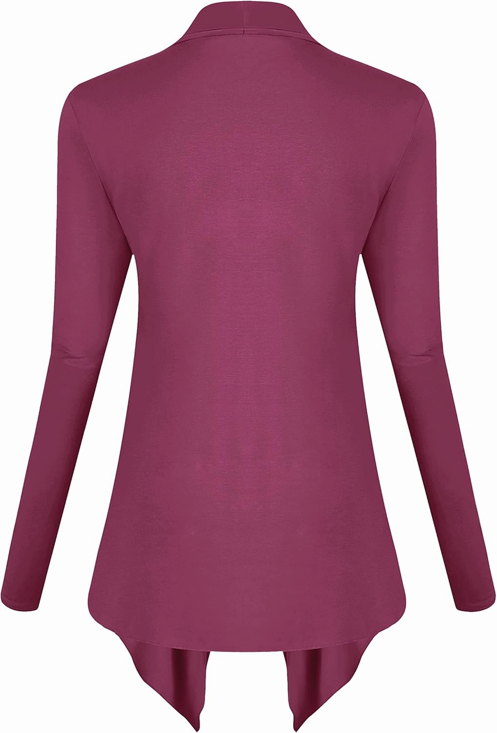 Urban CoCo Women's Drape Front Open Cardigan Long Sleeve Irregular Hem