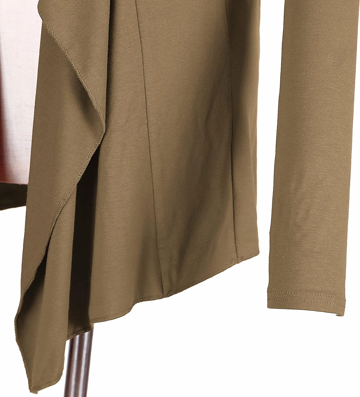 Urban CoCo Women's Drape Front Open Cardigan Long Sleeve Irregular Hem