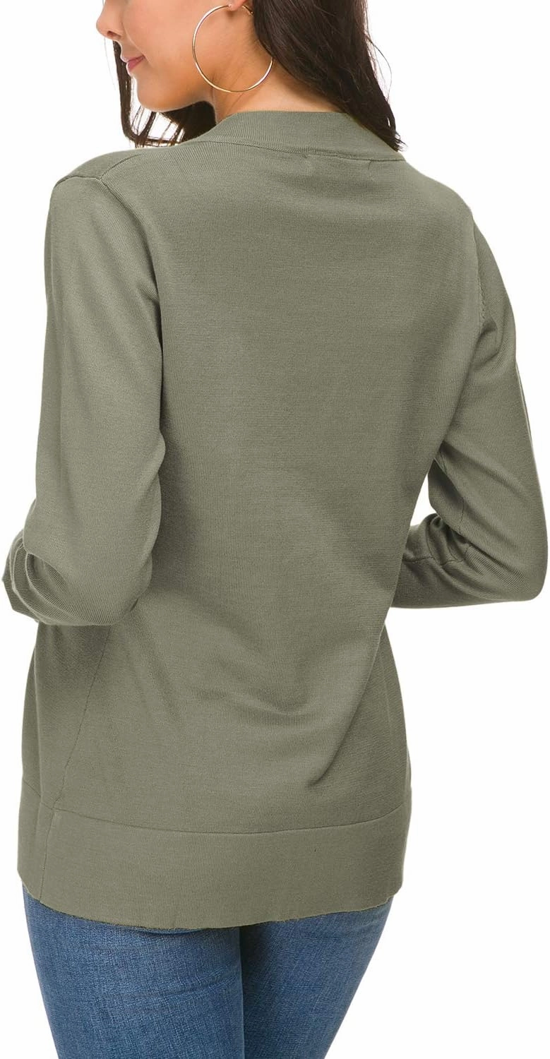 Urban CoCo Women's Long Sleeve Open Front Knit Cardigan Sweater