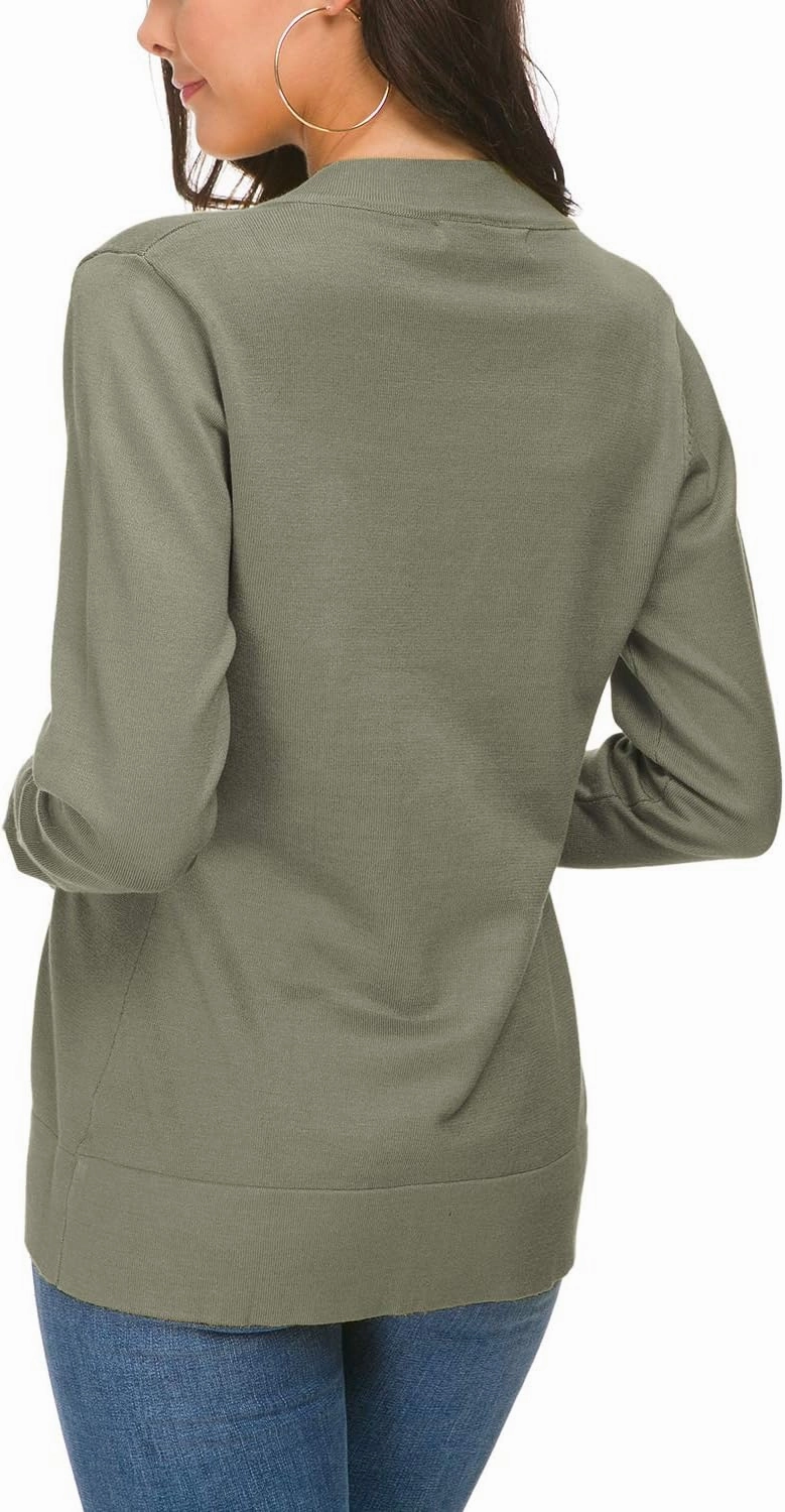Urban CoCo Women's Long Sleeve Open Front Knit Cardigan Sweater