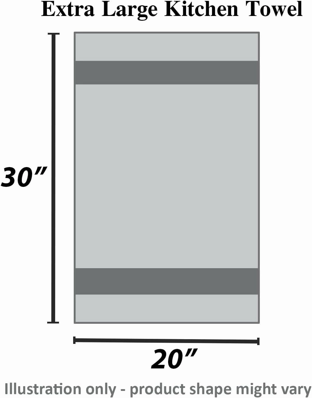 Urban Villa Premium Quality 100% Cotton Solid Kitchen Towels Set of 6 Ultra Soft Size 20x30 Inches Grey Color Highly Absorbent