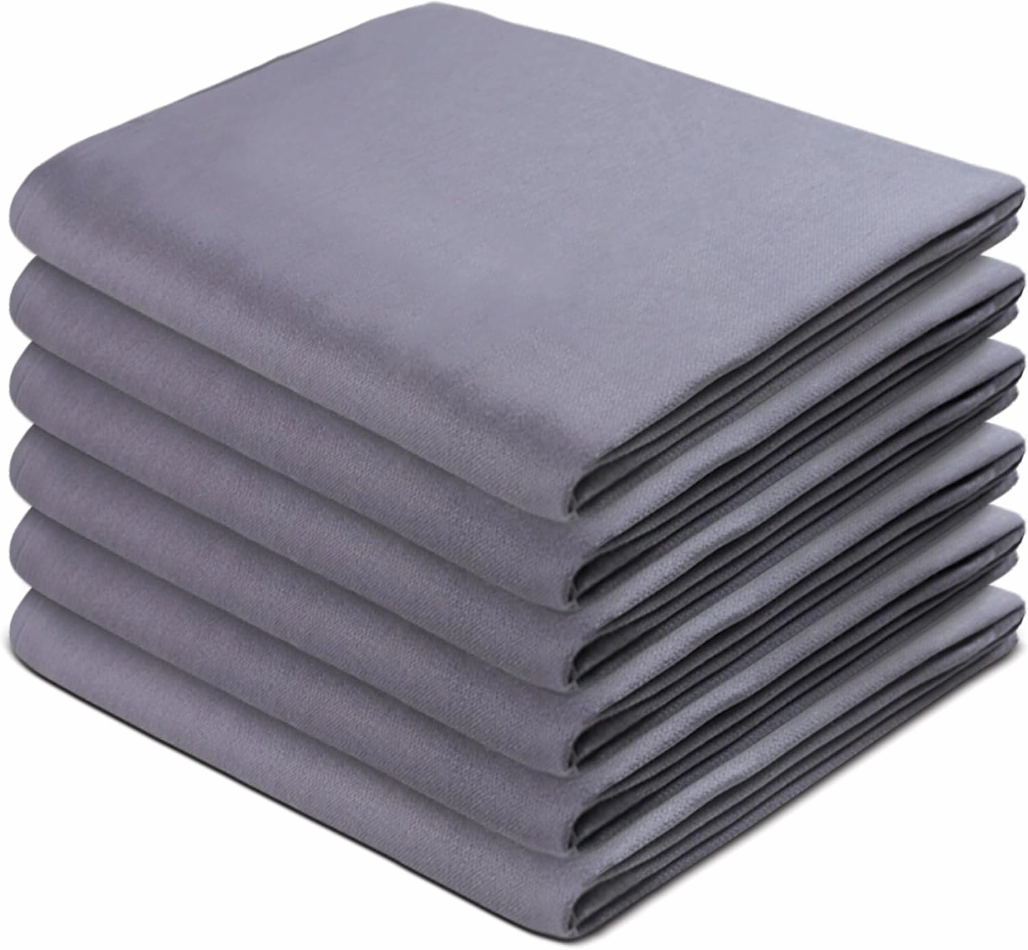 Urban Villa Premium Quality 100% Cotton Solid Kitchen Towels Set of 6 Ultra Soft Size 20x30 Inches Grey Color Highly Absorbent