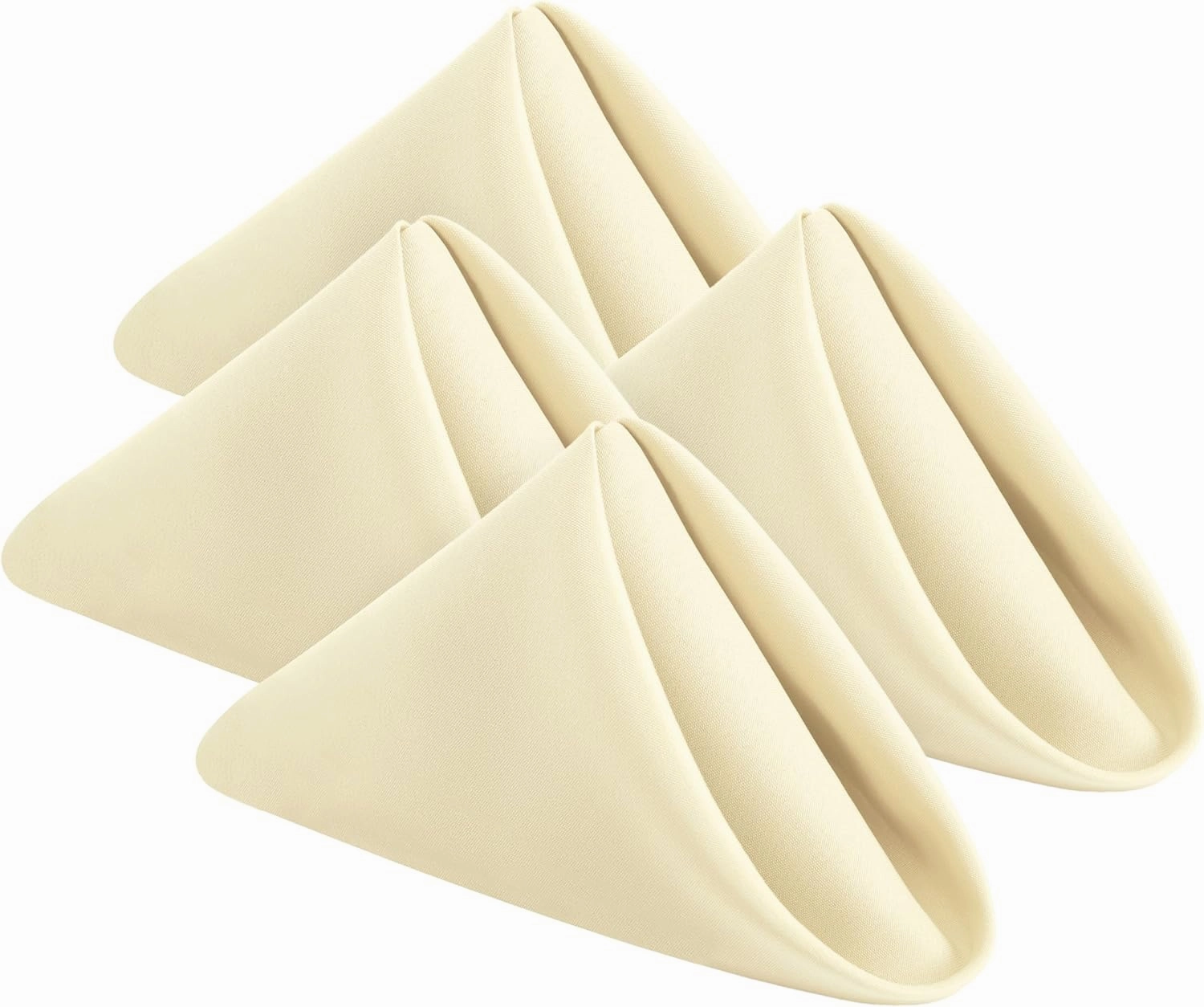 Utopia Home [24 Pack, Ivory] Cloth Napkins 17x17 Inches, 100% Polyester Hemmed Edges, Washable and Reusable Ideal for Parties, Weddings and Dinners