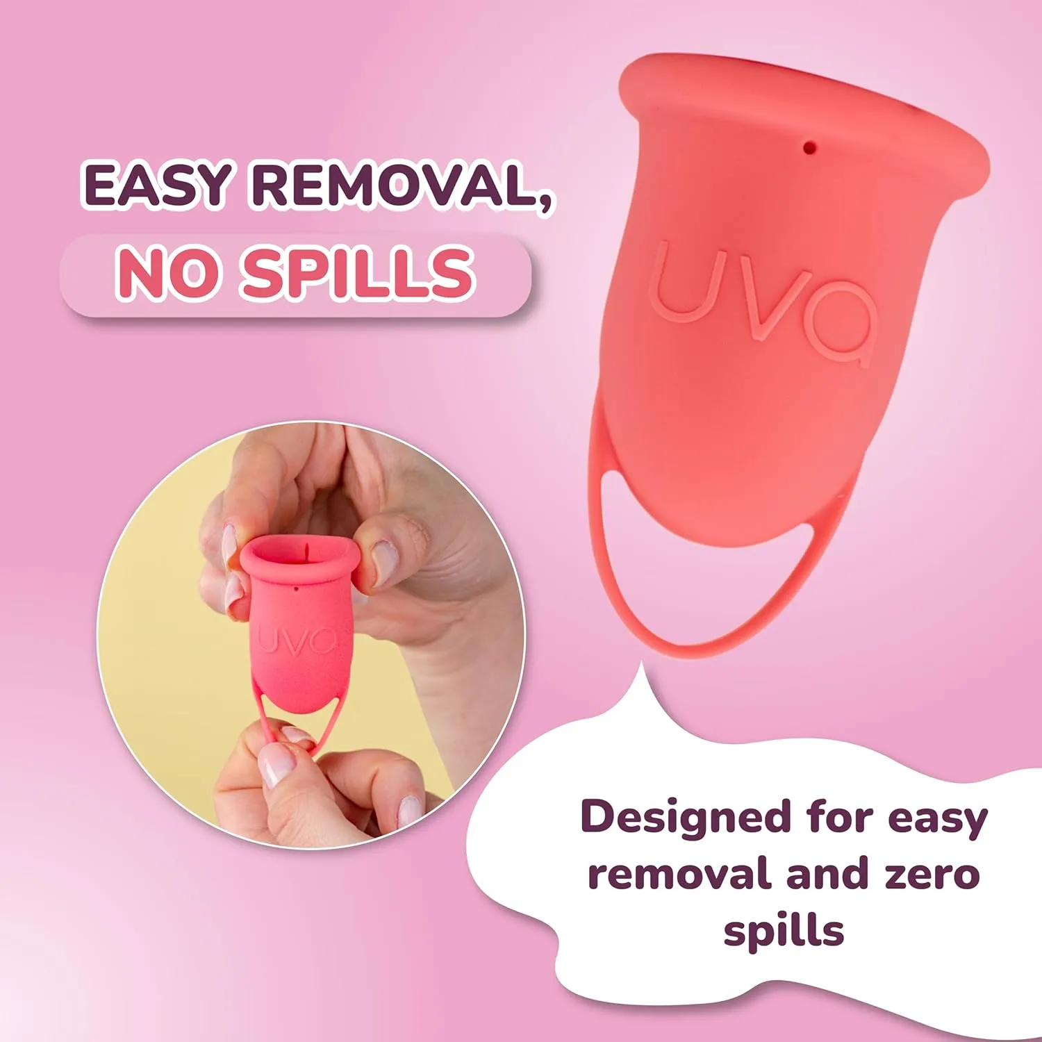 UVA 2 Reusable Menstrual Cup Kit - Size A for Moderate Flow - 10-Year Durable & Leak-Proof Silicone - Menstrual Cup Medium Sized, Sterilizer & Traveling Bag Period Cup Set