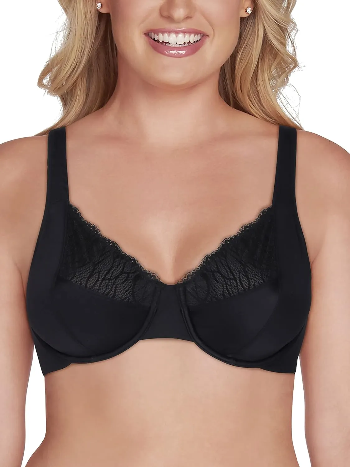 Vanity Fair Women's Flattering Lace Full Figure Minimizer Underwire Bra