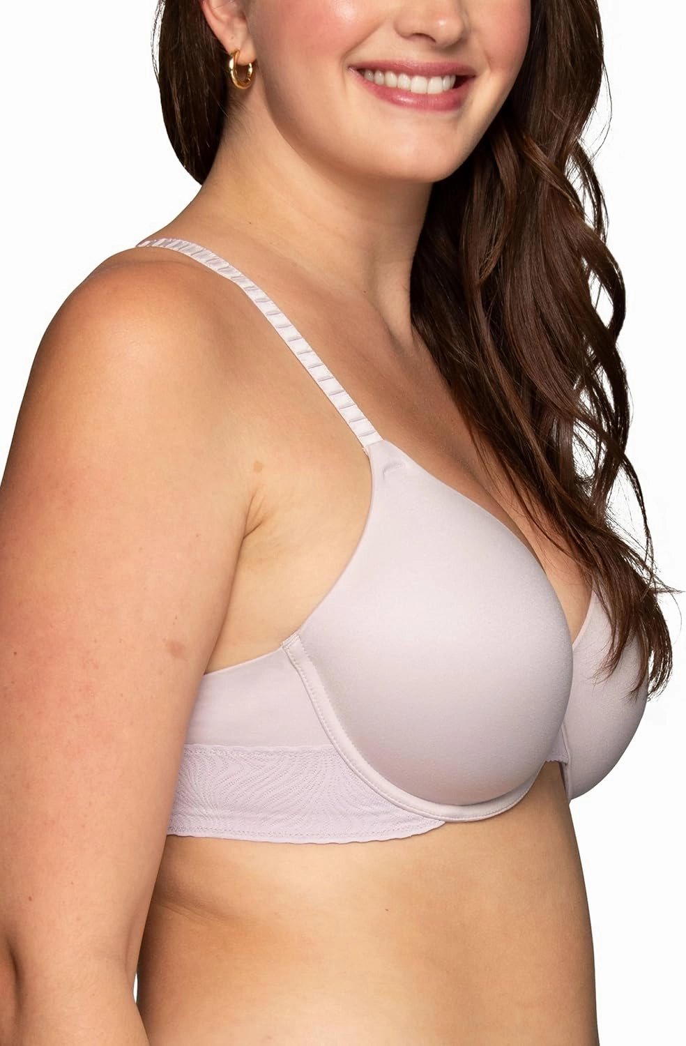 Vanity Fair Women's Effortless Underwire Bra, Buttery Soft Fabric & Lightweight Memory Foam Cups up to DD