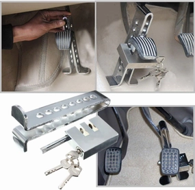 Vechkom Anti-Theft Auto Stainless Steel Clutch Lock Vehicle Security Protection Supplies Car Brake Lock