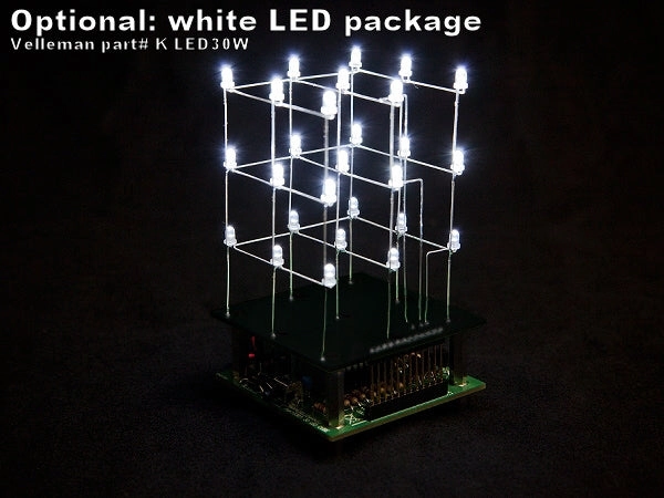 Velleman 3D LED Cube Display 3 x 3 x 3, Model MK193