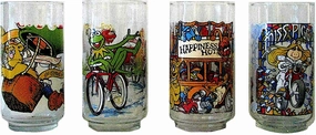 Vintage 1981 McDonald's Drinking Glasses The Muppets in The Great Muppet Caper - Set of 4