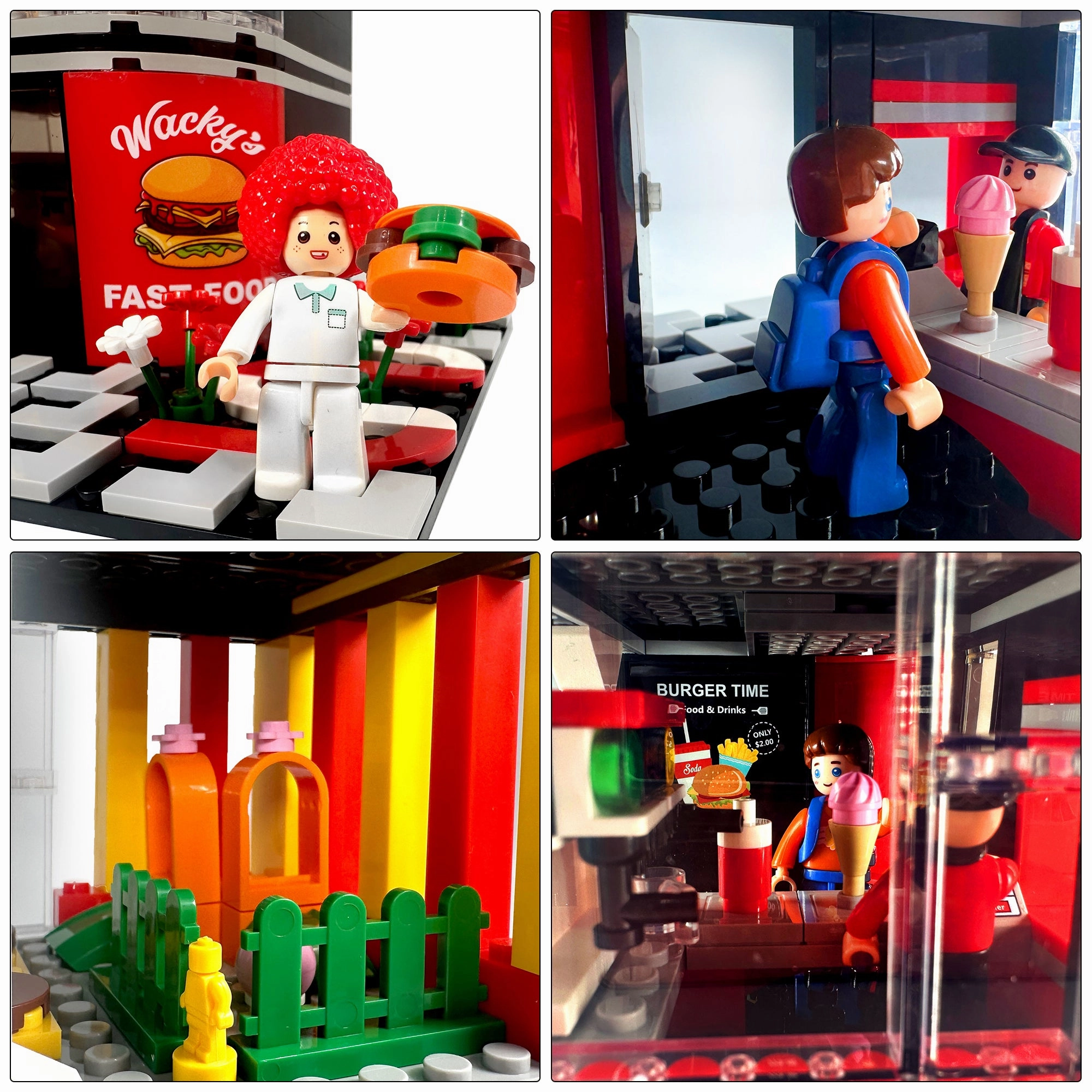 Wacky's Fast Food™ Burger Joint Building Set – 274 Pieces | General Jim’s Toys & Bricks