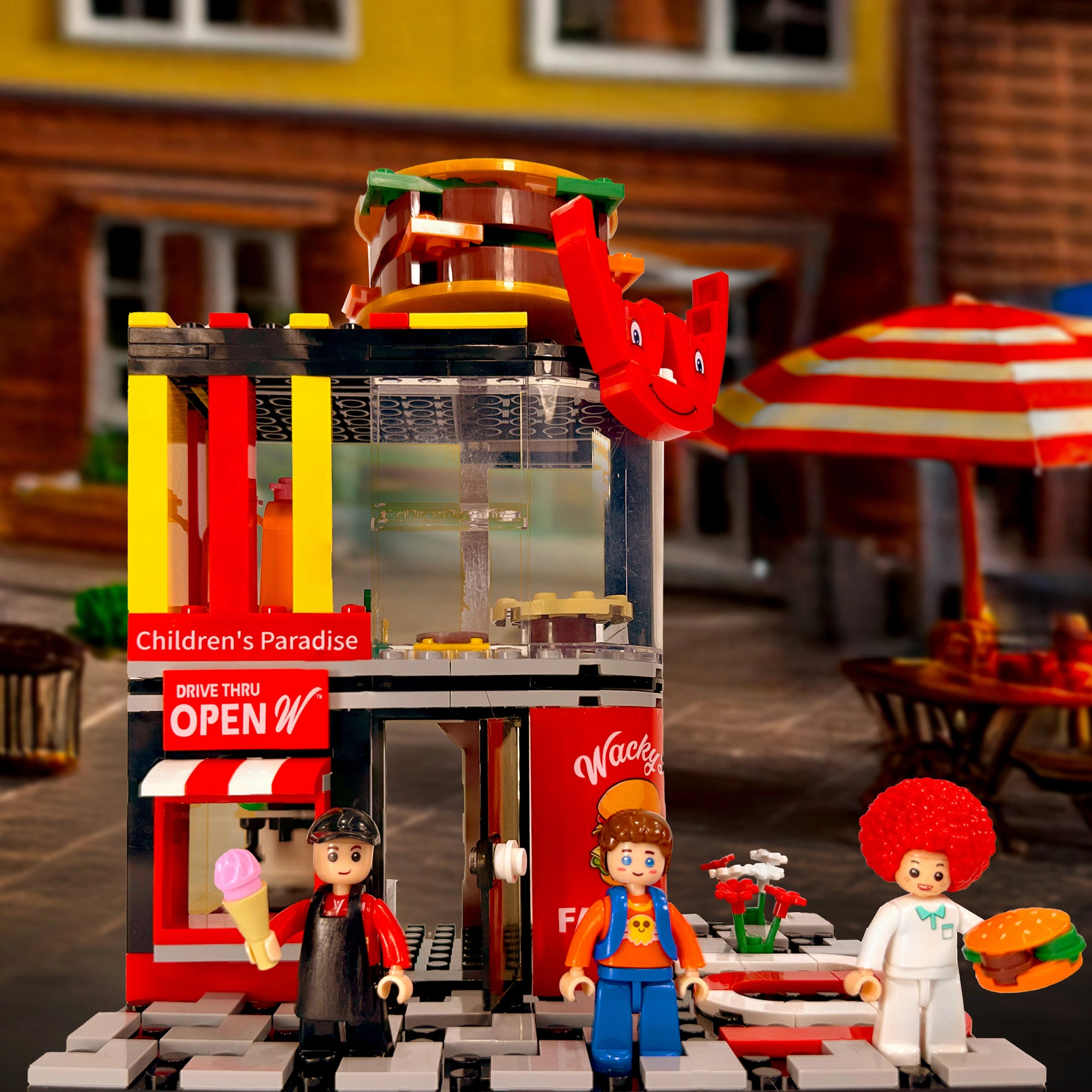 Wacky's Fast Food™ Burger Joint Building Set – 274 Pieces | General Jim’s Toys & Bricks