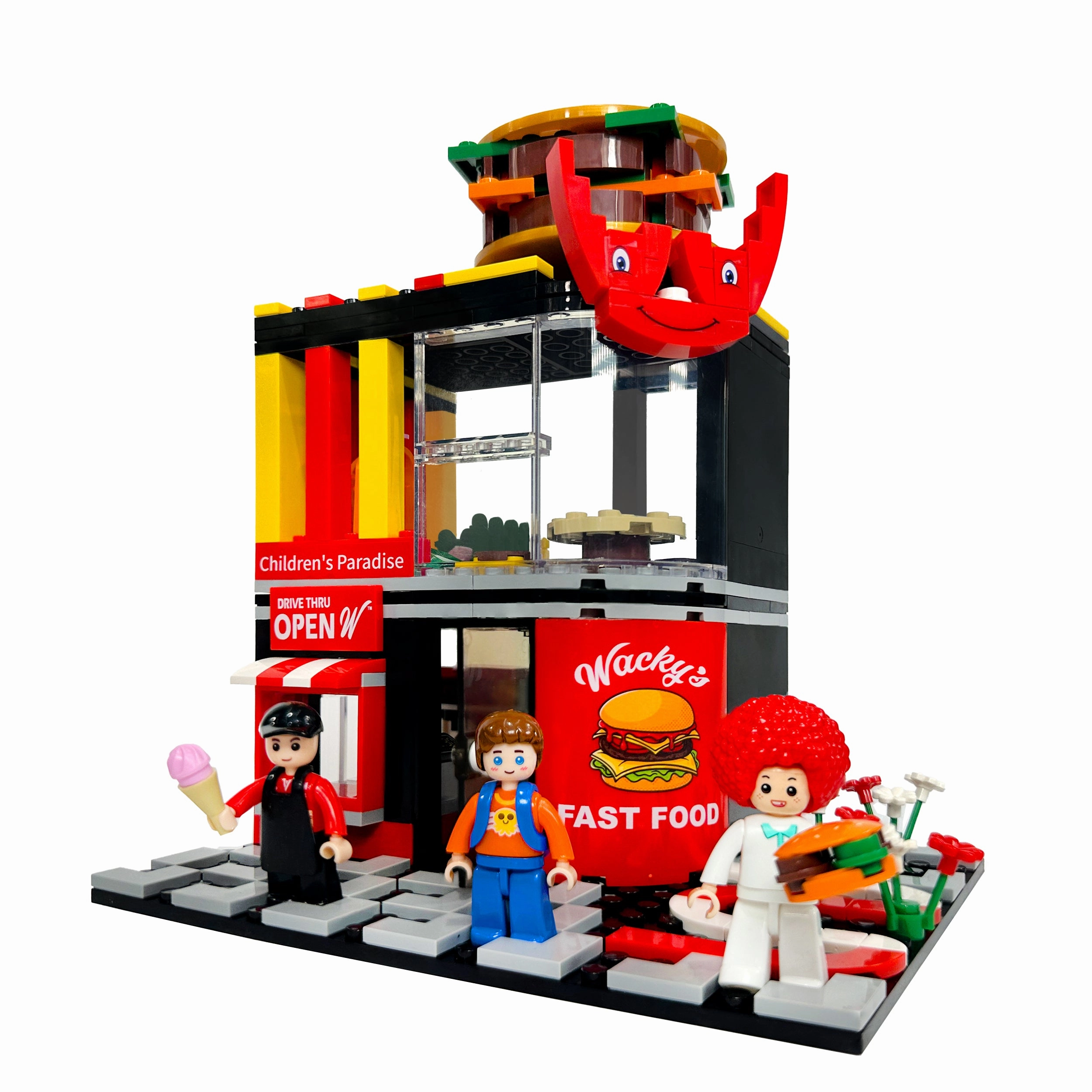 Wacky's Fast Food™ Burger Joint Building Set – 274 Pieces | General Jim’s Toys & Bricks