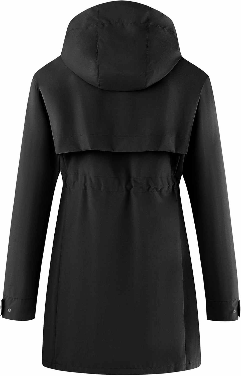 wantdo Women's Lightweight Rain Jackets Waterproof Long Raincoats with Hood Trench Coats Windbreaker