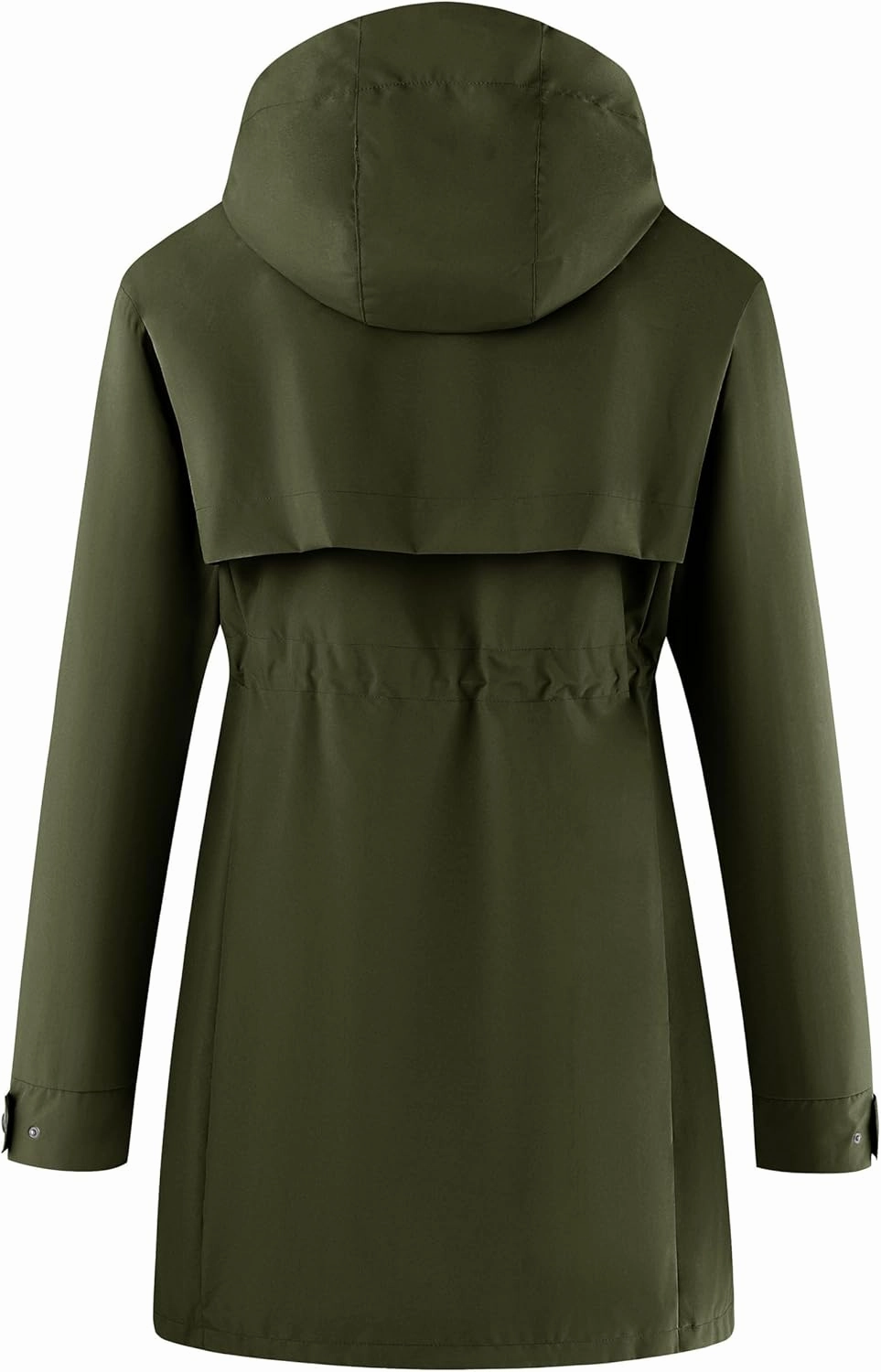 wantdo Women's Lightweight Rain Jackets Waterproof Long Raincoats with Hood Trench Coats Windbreaker