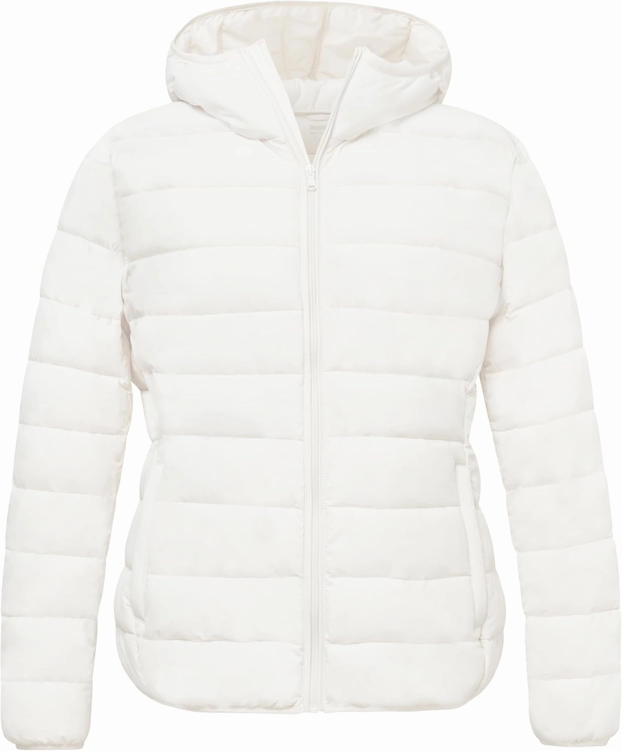 wantdo Women's Plus Size Lightweight Jackets Full-Zip Quilted Warm Jacket with Hood