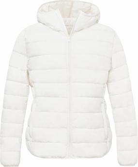 wantdo Women's Plus Size Lightweight Jackets Full-Zip Quilted Warm Jacket with Hood