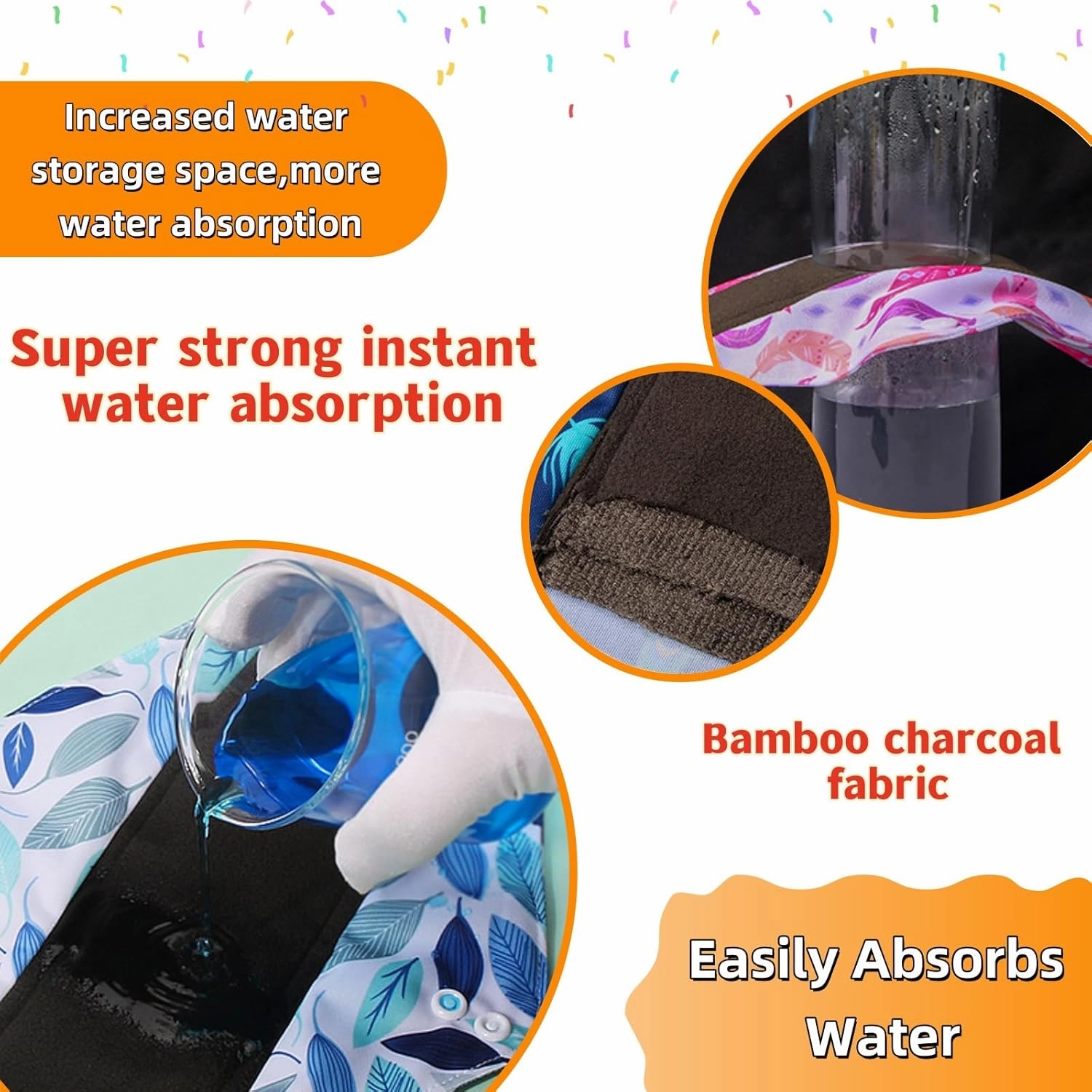 Washable Overnight Cloth Panty Liners Period Pads,Washable Sanitary pad with Wings,Reusable Sanitary Pads for Women,7pcs/Set,Pack of 6 1 Storage Bag,Cloth Sanitary